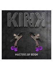 KINK PINZAS PARA PEZONES CON DOBLE CAMPANILLA VIOLETA 6 CM