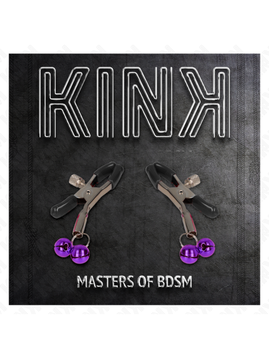 KINK PINZAS PARA PEZONES CON DOBLE CAMPANILLA VIOLETA 6 CM