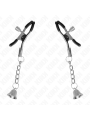 KINK PINZAS PARA PEZONES CON COLGANTE DE CAMPANA PLATEADO 6 CM