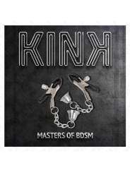 KINK PINZAS PARA PEZONES CON COLGANTE DE CAMPANA PLATEADO 6 CM