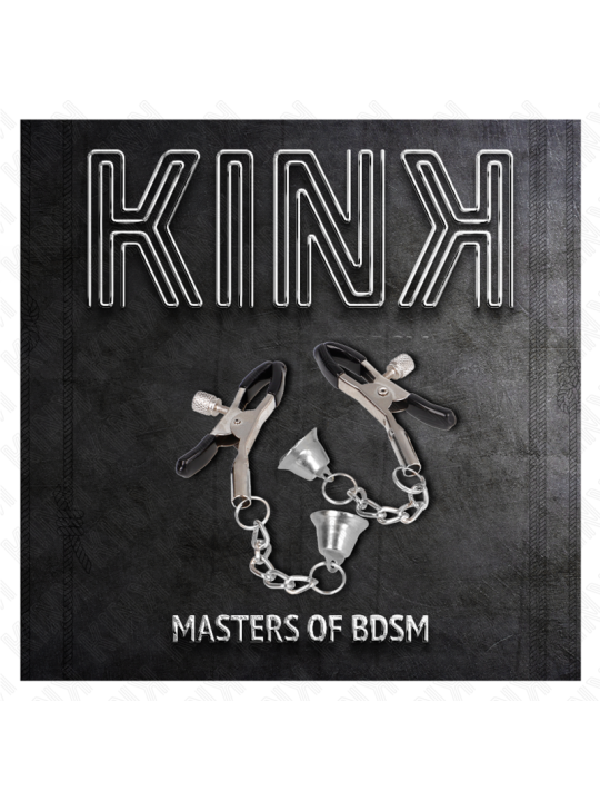 KINK PINZAS PARA PEZONES CON COLGANTE DE CAMPANA PLATEADO 6 CM