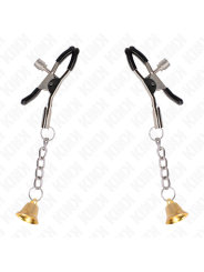 KINK PINZAS PARA PEZONES CON COLGANTE DE CAMPANA DORADO 6 CM