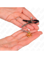 KINK PINZAS PARA PEZONES CON COLGANTE DE CAMPANA DORADO 6 CM