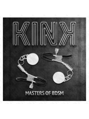KINK PINZAS PARA PEZONES PLATEADAS CON COLGANTE DE VIDRIO 6 CM