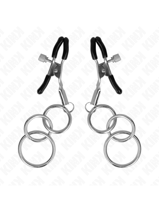 KINK PINZAS PARA PEZONES CON 3 AROS 6 CM