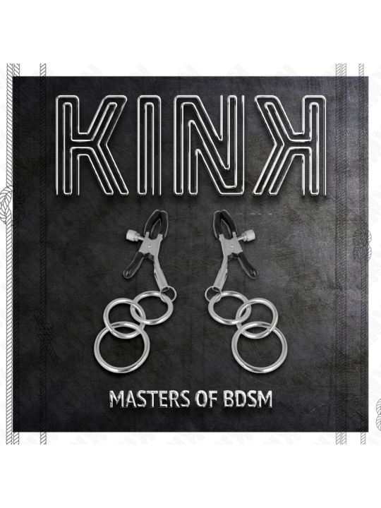 KINK PINZAS PARA PEZONES CON 3 AROS 6 CM