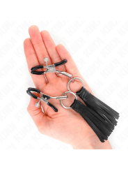 KINK PINZAS PARA PEZONES CON BORLAS DE POLIPIEL 6 CM