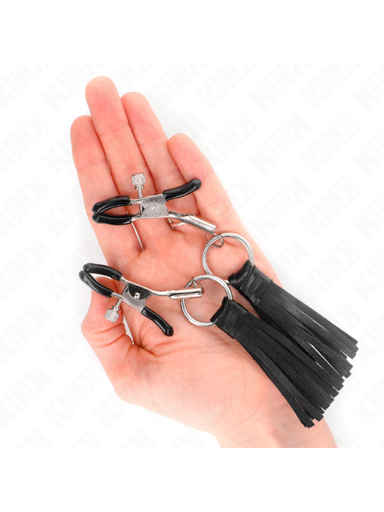 KINK PINZAS PARA PEZONES CON BORLAS DE POLIPIEL 6 CM