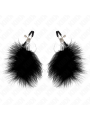 KINK PINZAS PARA PEZONES CON PLUMA NEGRO 7 CM