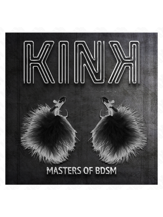 KINK PINZAS PARA PEZONES CON PLUMA NEGRO 7 CM