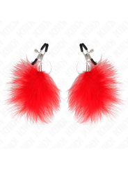 KINK PINZAS PARA PEZONES CON PLUMA ROJO 7 CM