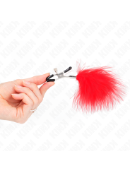 KINK PINZAS PARA PEZONES CON PLUMA ROJO 7 CM