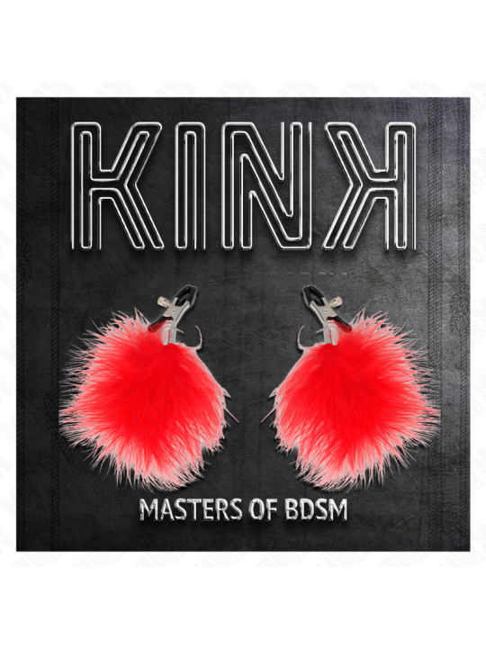 KINK PINZAS PARA PEZONES CON PLUMA ROJO 7 CM