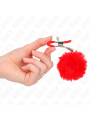 KINK PINZAS PARA PEZONES CON POMPON ROJO 6 CM