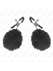 KINK PINZAS PARA PEZONES CON POMPON NEGRO 6 CM