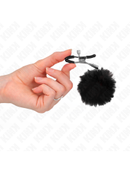KINK PINZAS PARA PEZONES CON POMPON NEGRO 6 CM