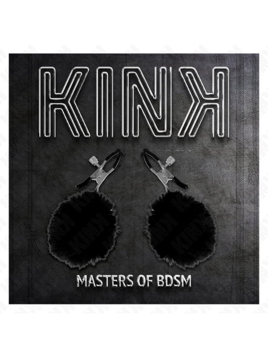 KINK PINZAS PARA PEZONES CON POMPON NEGRO 6 CM