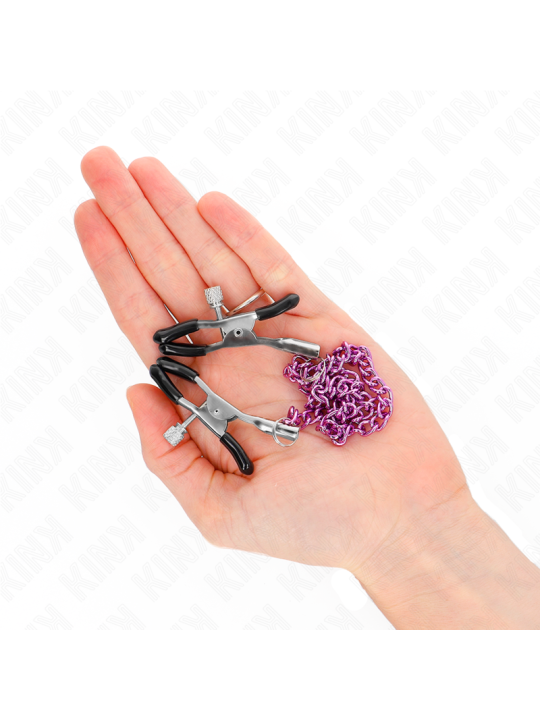 KINK PINZAS PARA PEZONES CON CADENA VIOLETA 30 CM