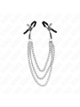 KINK PINZAS PARA PEZONES CON TRIPLE CADENA PLATEADO 20 23 28 CM