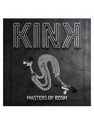 KINK PINZAS PARA PEZONES CON TRIPLE CADENA PLATEADO 20 23 28 CM