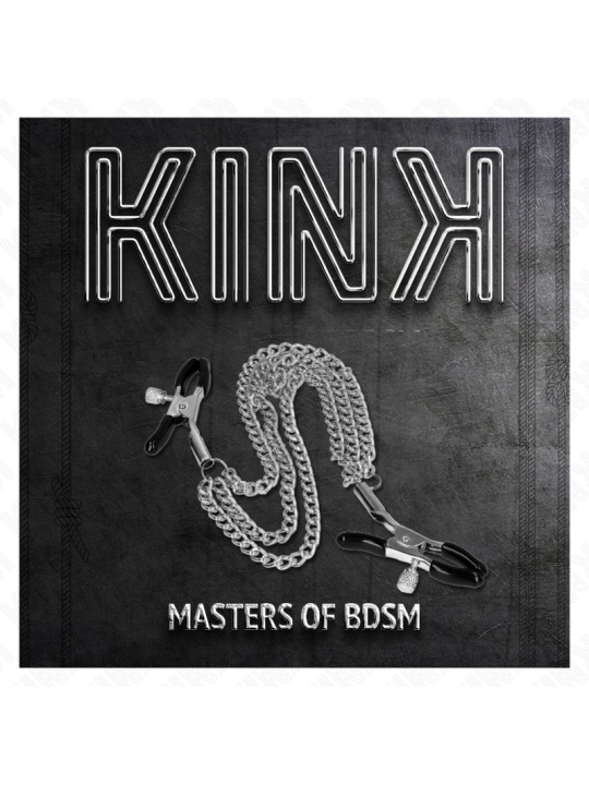 KINK PINZAS PARA PEZONES CON TRIPLE CADENA PLATEADO 20 23 28 CM