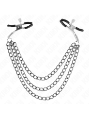 KINK PINZAS PARA PEZONES CON TRIPLE CADENA NEGRO 20 23 28 CM