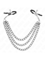 KINK PINZAS PARA PEZONES CON TRIPLE CADENA NEGRO 20 23 28 CM