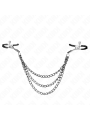 KINK PINZAS PARA PEZONES CON TRIPLE CADENA NEGRO 20 23 28 CM