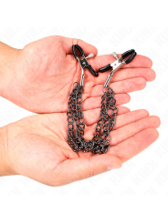 KINK PINZAS PARA PEZONES CON TRIPLE CADENA NEGRO 20 23 28 CM