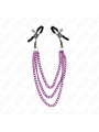 KINK PINZAS PARA PEZONES CON TRIPLE CADENA VIOLETA 20 23 28 CM