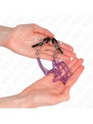 KINK PINZAS PARA PEZONES CON TRIPLE CADENA VIOLETA 20 23 28 CM