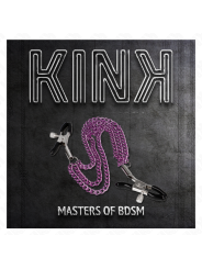 KINK PINZAS PARA PEZONES CON TRIPLE CADENA VIOLETA 20 23 28 CM