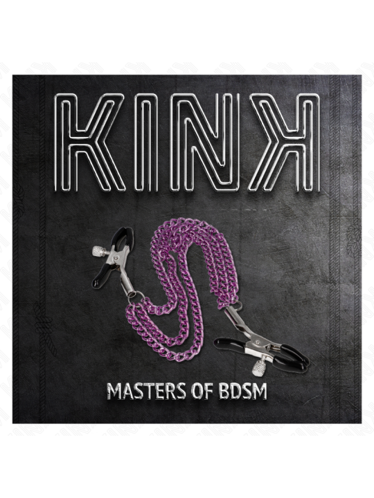 KINK PINZAS PARA PEZONES CON TRIPLE CADENA VIOLETA 20 23 28 CM