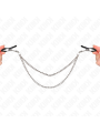 KINK PINZAS PARA PEZONES CON DOBLE CADENA GRUESA PLATEADO 20 23 CM