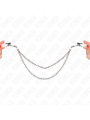 KINK PINZAS PARA PEZONES CON DOBLE CADENA FINA PLATEADO 20 23 CM