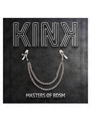 KINK PINZAS PARA PEZONES CON DOBLE CADENA FINA PLATEADO 20 23 CM