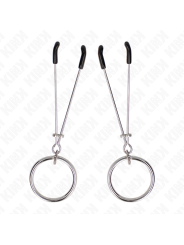 KINK PINZAS PARA PEZONES FINA CON ARO PLATEADO 7 CM
