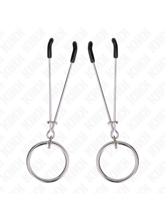 KINK PINZAS PARA PEZONES FINA CON ARO PLATEADO 7 CM