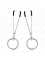 KINK PINZAS PARA PEZONES FINA CON ARO PLATEADO 7 CM