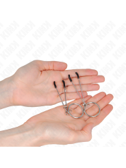 KINK PINZAS PARA PEZONES FINA CON ARO PLATEADO 7 CM