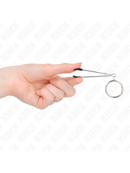 KINK PINZAS PARA PEZONES FINA CON ARO PLATEADO 7 CM