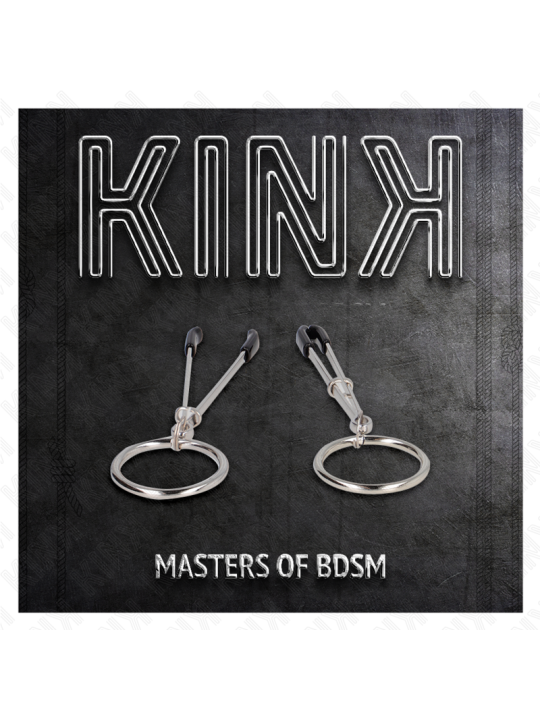 KINK PINZAS PARA PEZONES FINA CON ARO PLATEADO 7 CM