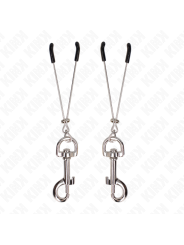 KINK PINZAS PARA PEZONES FINA CON GANCHO PLATEADO 7 CM