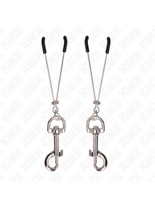 KINK PINZAS PARA PEZONES FINA CON GANCHO PLATEADO 7 CM