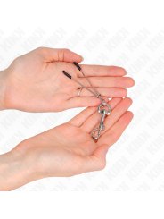 KINK PINZAS PARA PEZONES FINA CON GANCHO PLATEADO 7 CM