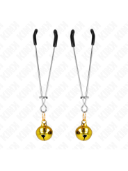 KINK PINZAS PARA PEZONES FINA CON CASCABEL DORADO 7 CM