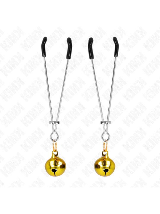 KINK PINZAS PARA PEZONES FINA CON CASCABEL DORADO 7 CM
