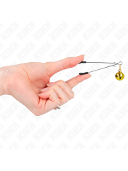 KINK PINZAS PARA PEZONES FINA CON CASCABEL DORADO 7 CM