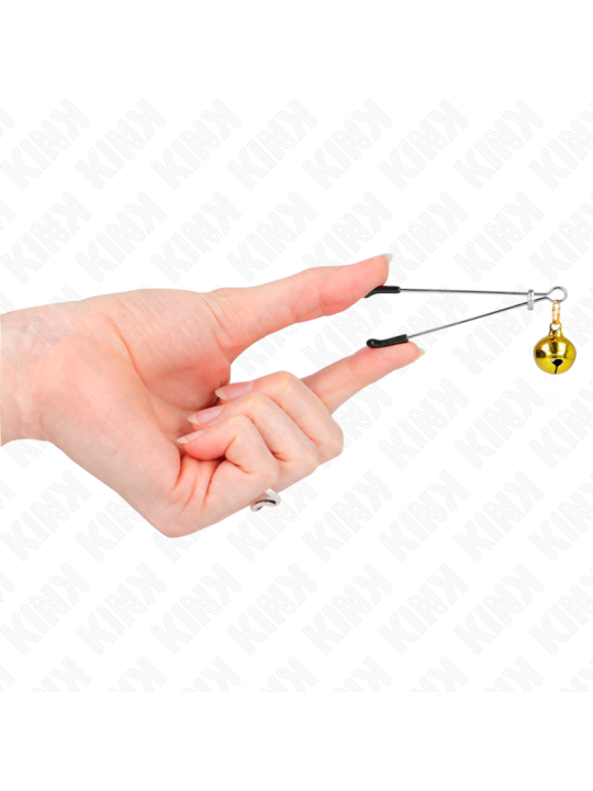 KINK PINZAS PARA PEZONES FINA CON CASCABEL DORADO 7 CM