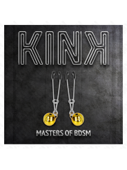 KINK PINZAS PARA PEZONES FINA CON CASCABEL DORADO 7 CM